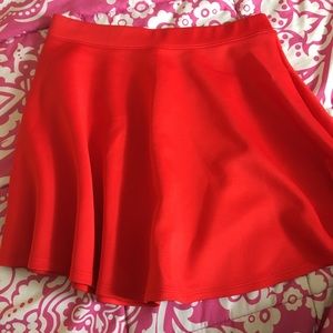 Forever 21 Red Skater Skirt